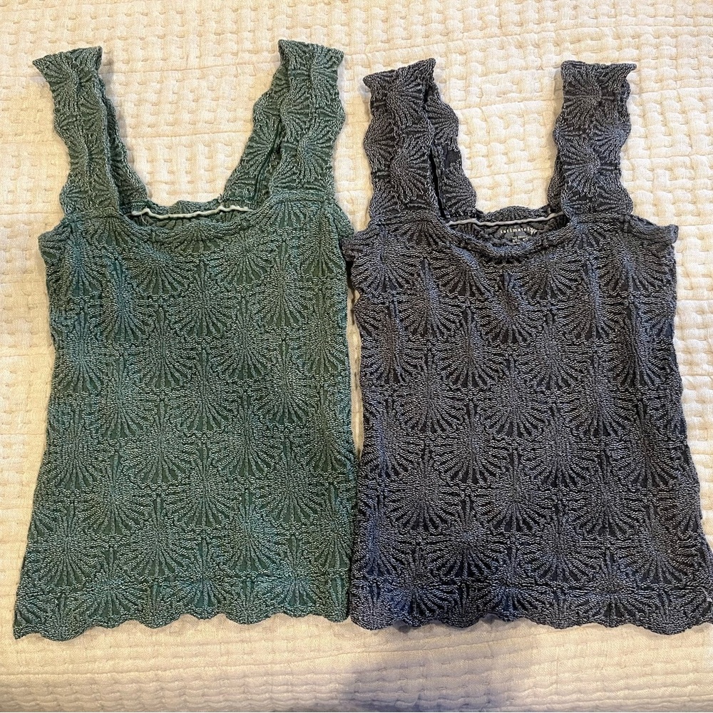 Chic Tank Tops - Green and Gray